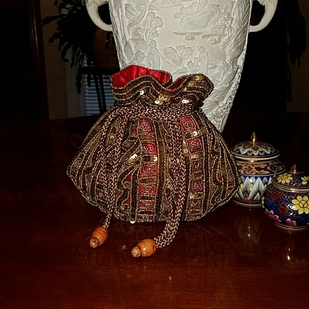Sequence Drawstring Small Purse (NWOT)